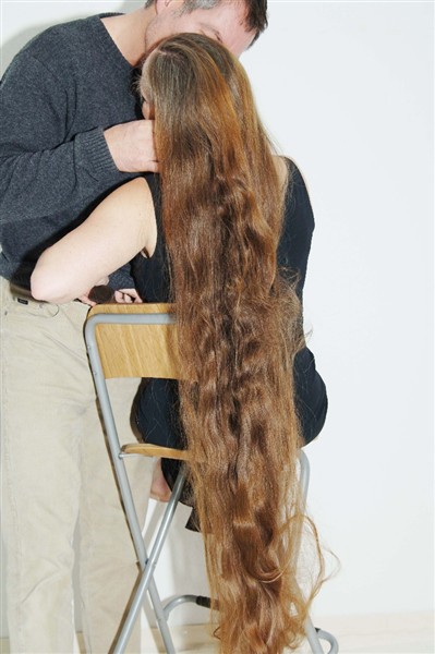 Long hair shared fetish dyke